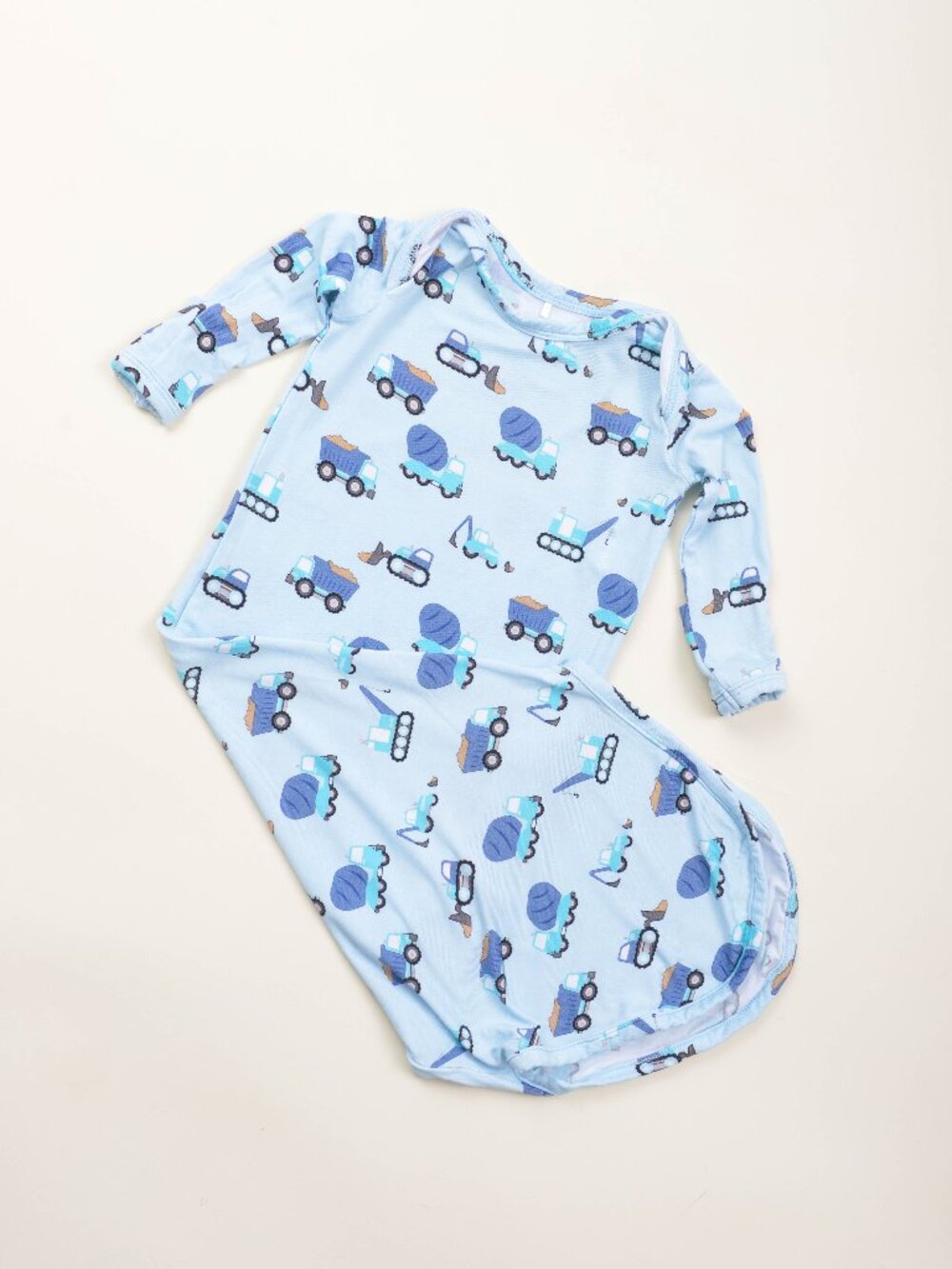 Posh Peanut Bamboo Truck Print Baby Boy Sleeper Gown 0 - 3 months